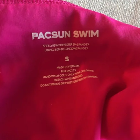 NWOT PacSun Pink Penelope Banded Triangle Bikini Bottoms Size Small - Picture 4 of 5
